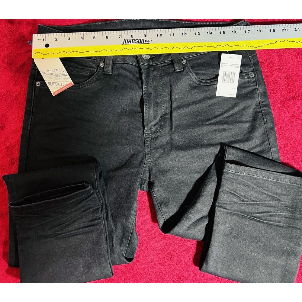Buffalo David Bitton Skinny Max 33X32 Black Midnight Wax Classic Cowboy Jeans - Picture 11 of 16